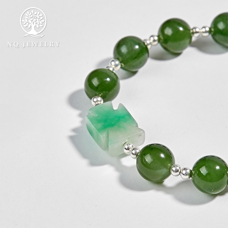 Chuỗi Mân Côi - Vòng Mân Côi Màu Xanh Ngọc NQ Jewelry