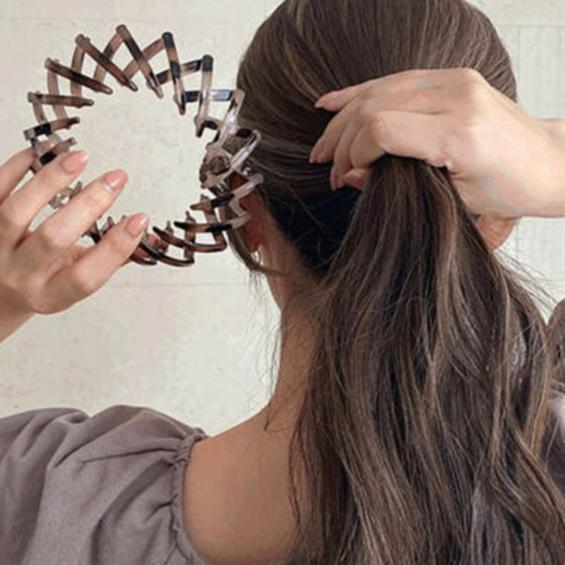 Kẹp Tóc Đính Đá Pha Lê Acrylic Kiểu Tổ Chim Bằng Nhung Thời Trang Thanh Lịch