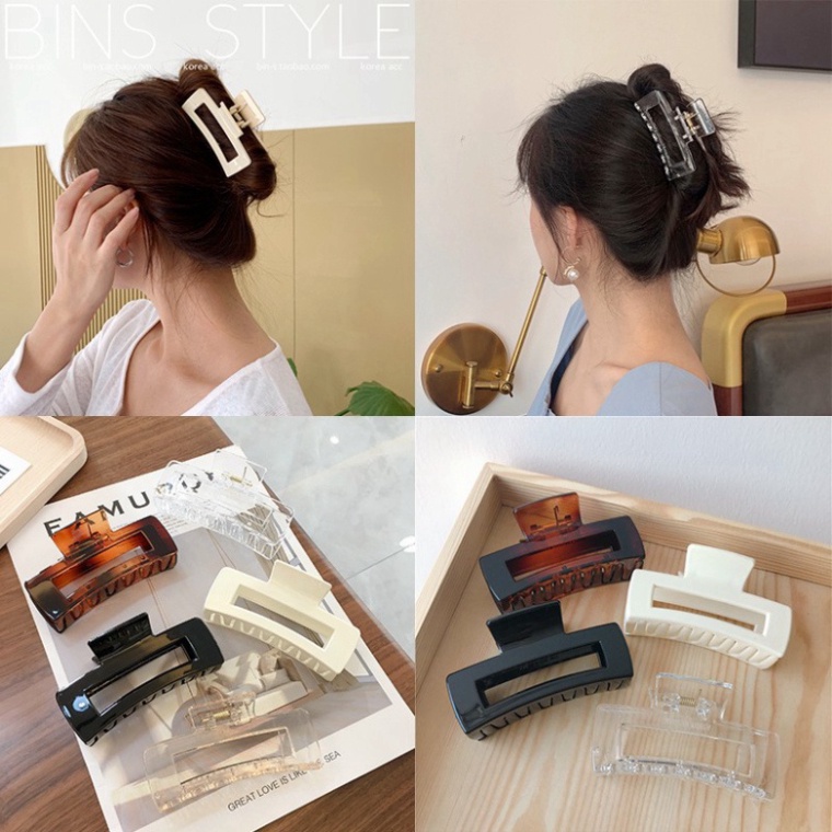 Kẹp tóc càng cua Hàn Quốc nữ đẹp hottrend nhám cỡ size lớn iLita cặp búi tóc dễ thương cào 10 răng, 14 răng
