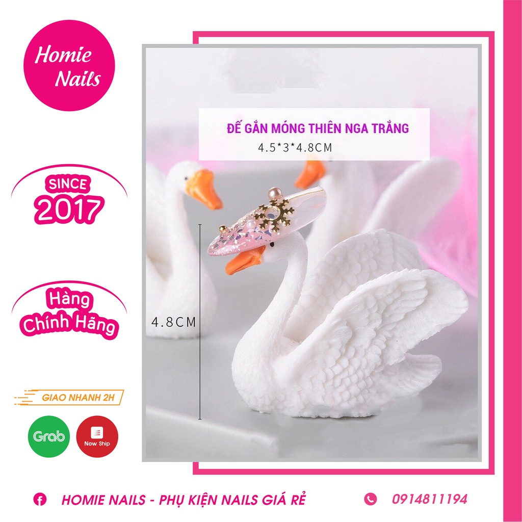 Thiên nga gắn móng, có thể dùng trang trí cực xinh