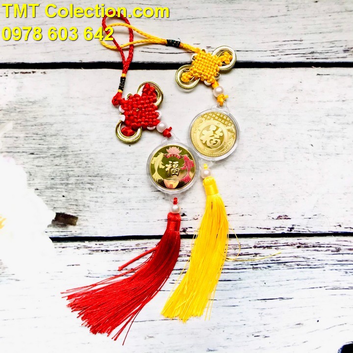Dây treo xu Song Ngư in màu dùng treo trong nhà, nơi làm việc, trên xe Ôtô - TMT Collection - SP005275