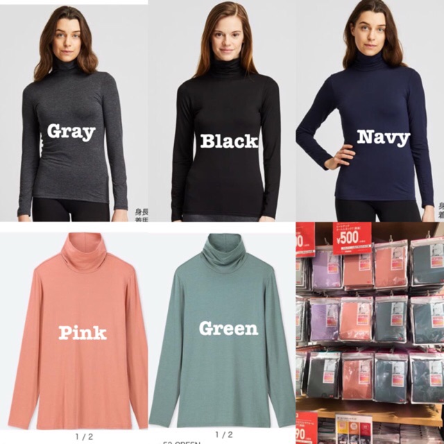 Áo giữ nhiệt nữ HEATTECH uniqlo auth 100% ( cao cổ )