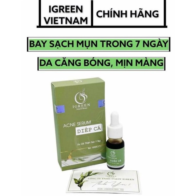 Serum SẠCH MỤN DIẾP CÁ IRGEEN_ GIẢM MỤN, GIẢM THÂM , SE KHÍT LỖ CHÂN LÔNG, SÁNG DA | BigBuy360 - bigbuy360.vn