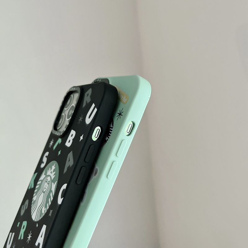 Ốp điện thoại silicon họa tiết Starbuck thích hợp cho iPhone 7 8 Plus X XS XR 11 12 13 Pro Max