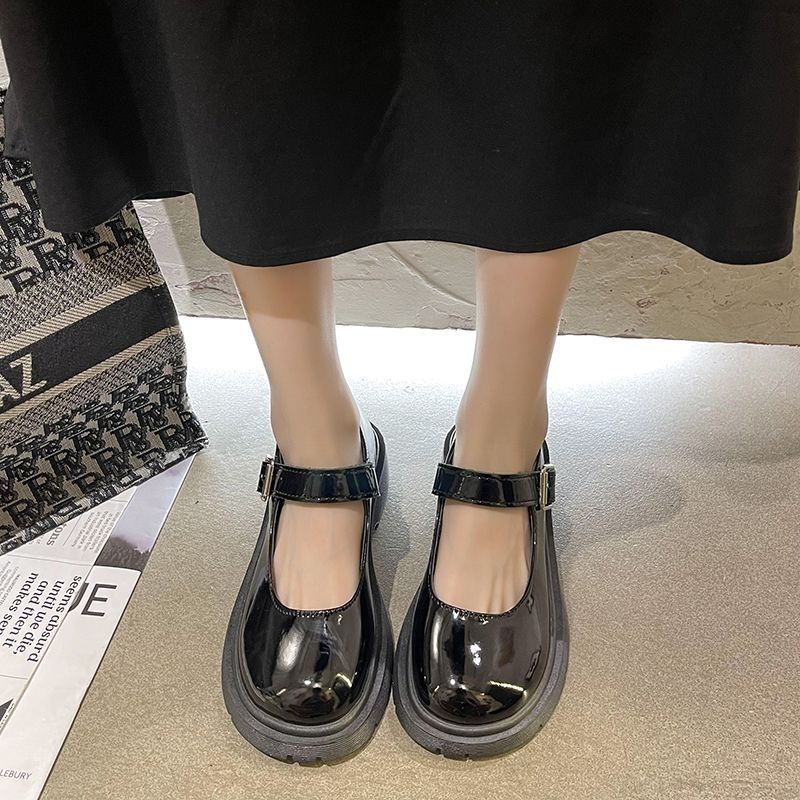 CHZK 【COD 35% off】Giày Da Phong Cách Mary Jane Nhật Bản Xinh Xắn Cho Nữ Giày nữ Lolita