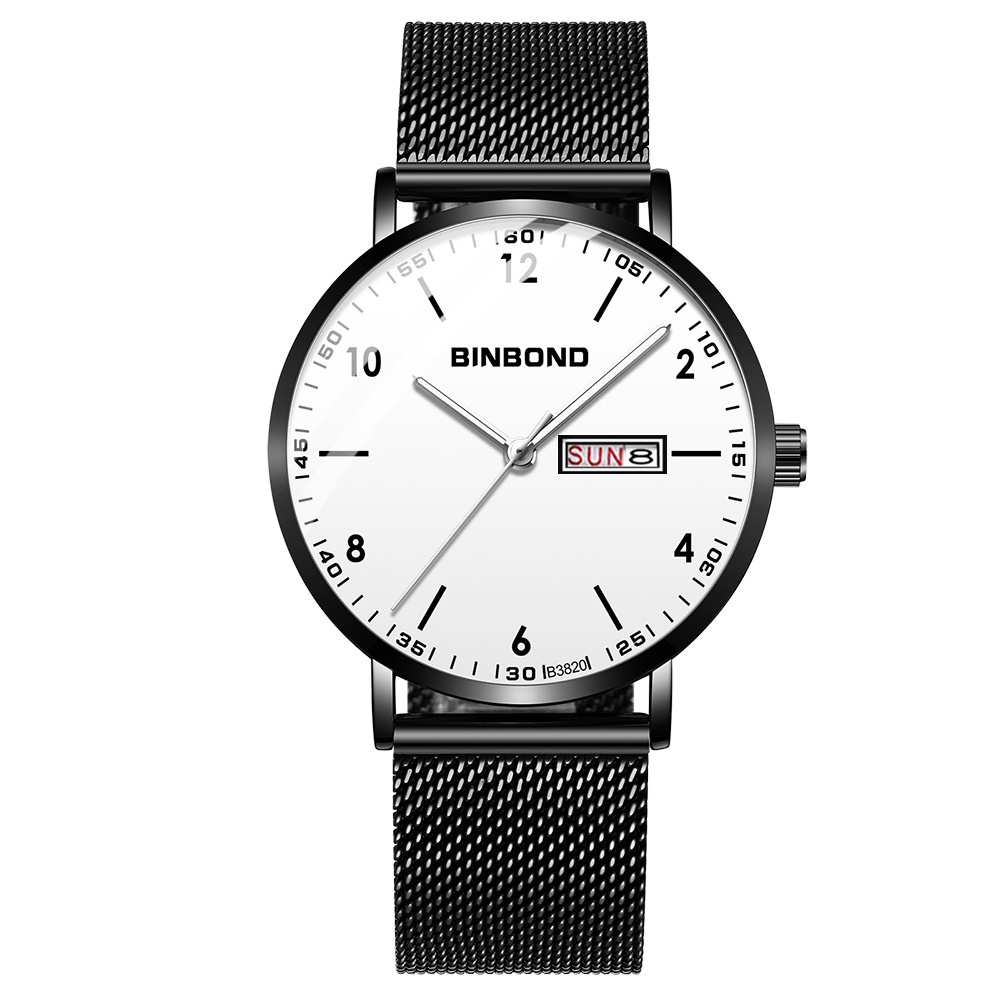 Đồng Hồ Nam Chính Hãng BINBOND TD5 Dây Thép Lưới Cao Cấp Có Lịch Ngày Kiểu Dáng Thời Trang Doanh Nhân Đẹp Giá Rẻ