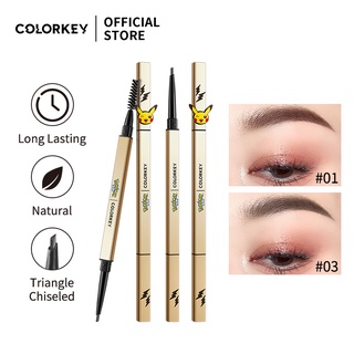 Chì kẻ mày Colorkey X Pokemon 0.07g thiết kế tam giác trang điểm nuôi dưỡng chống nước và mồ hôi