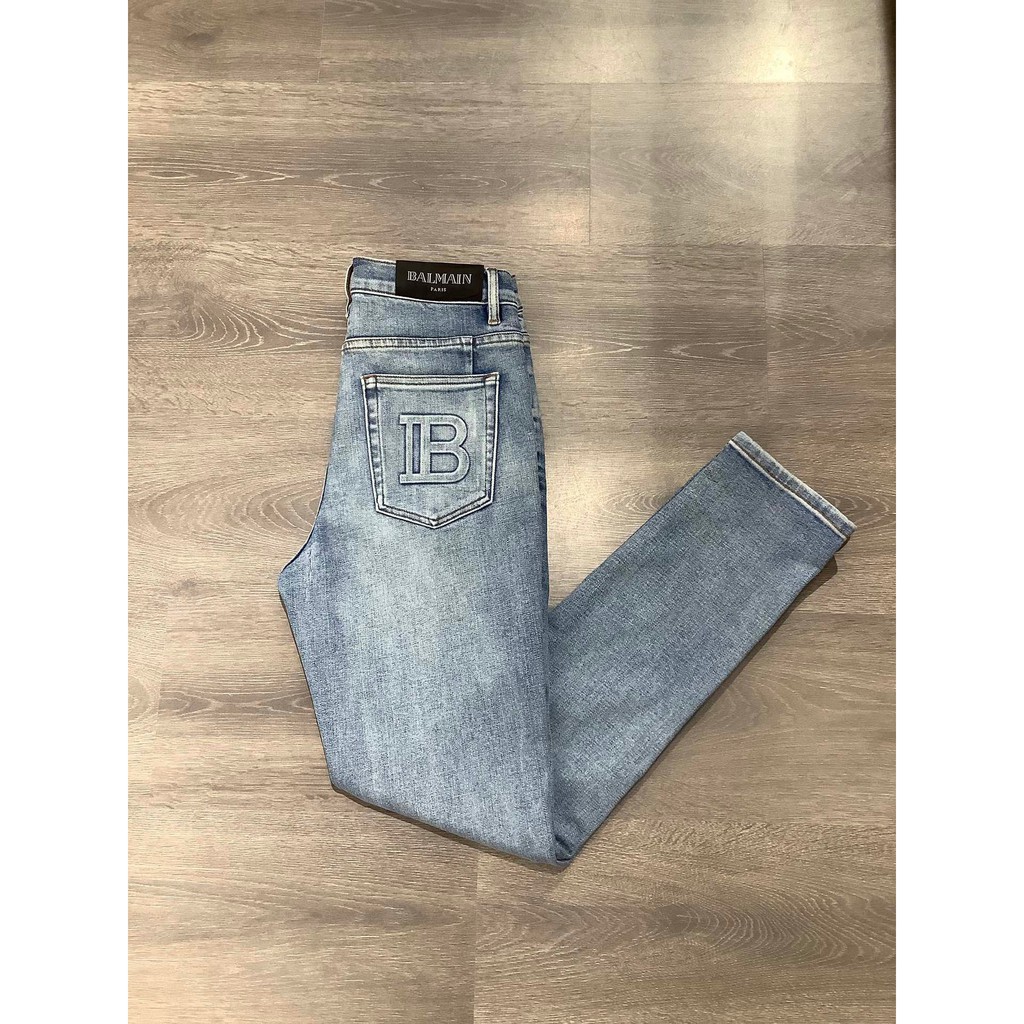 [HIGH FASHION] Quần Jean siêu cấp B.L 1-1 on web logo thêu nổi túi sau MLN size 28-34 , ship code toàn quốc