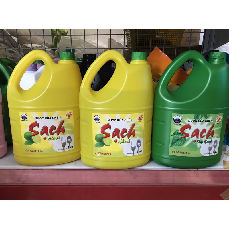 Nước rửa chén Sạch can 3,8kg
