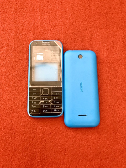 Vỏ nokia 225/rm 1011 full bộ (mặt trước, nắp sau, phím, sườn) zin LK-mới 100%