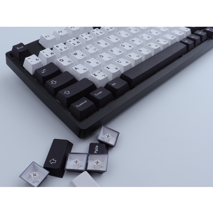 129 Key PBT GMK Màu đen và trắng Keycaps Cherry Profile DYE SUB Nhật Bản Keycap dành cho Cherry MX Switch Bàn phím cơ / Bàn phím cơ chơi game