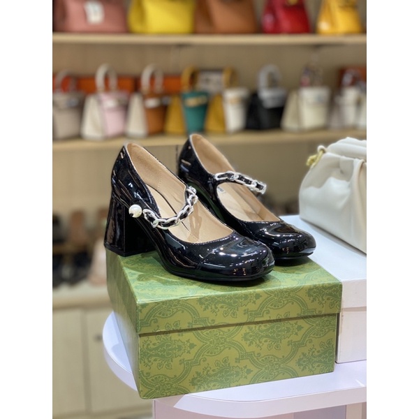 Giày cao gót miu miu xích ngọc 7p fullbox