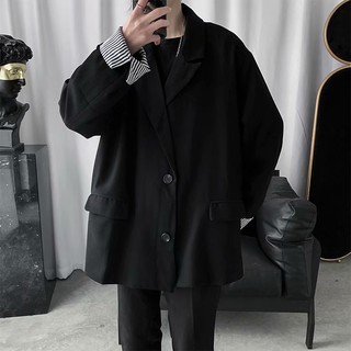 Áo khoác blazer Nam hai lớp vắn ống tay xọc phong cách hàn Quốc