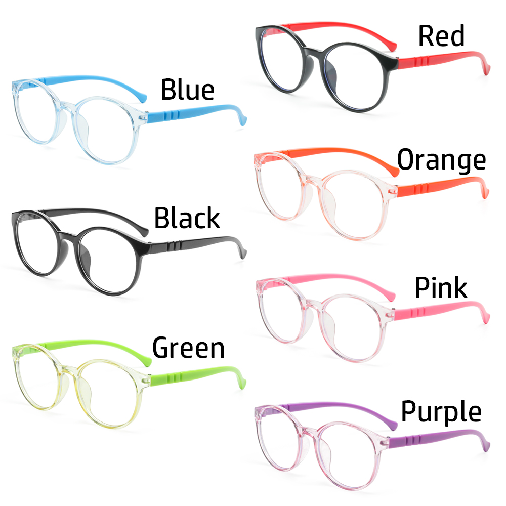 Mắt kính bằng PVC UV 400 gọng mềm trong suốt nhiều màu sắc thời trang cho nữ 