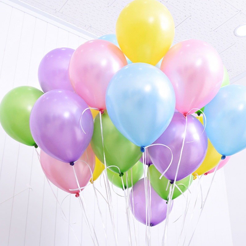 (A09)Mix 100 quả bóng bay các màu bóng nhũ bóng bay sinh nhật trang trí tiệc sinh nhật giá rẻ