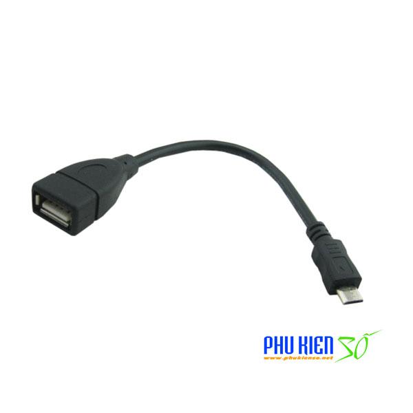 Cable OTG Cổng Micro USB kết nối điện thoại với chuột, bàn phím, ổ cứng, bộ nhớ USB, điều khiển chơi game cầm tay.v.v...