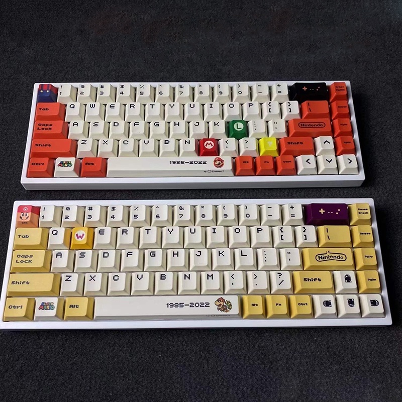 PBT Keycap Cherry Profile Mario Dye sub 122 nút cho bàn phím cơ.