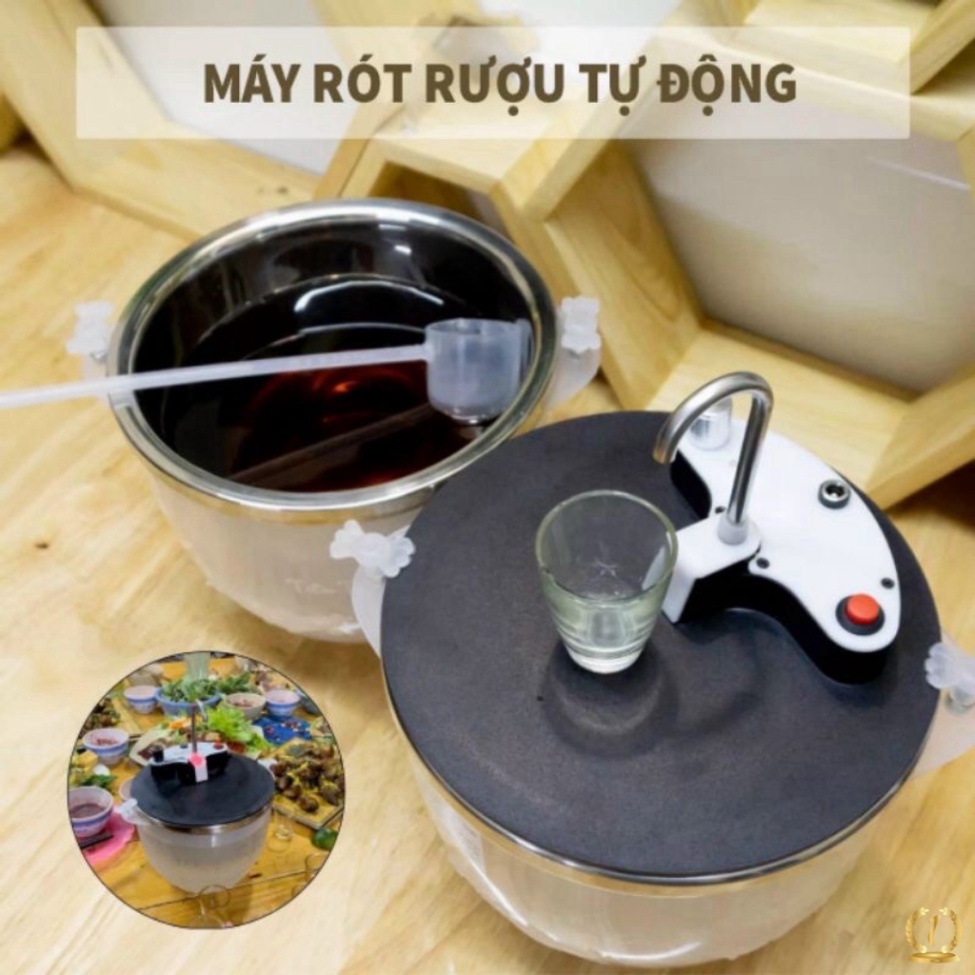 ⚡FreeShip⚡ Bình Rót Rượu Tự Động - Máy Rót Rượu Cảm Ứng Thông Minh Tặng Kèm 6 Ly Thủy Tinh | Bảo Hành 12 Tháng