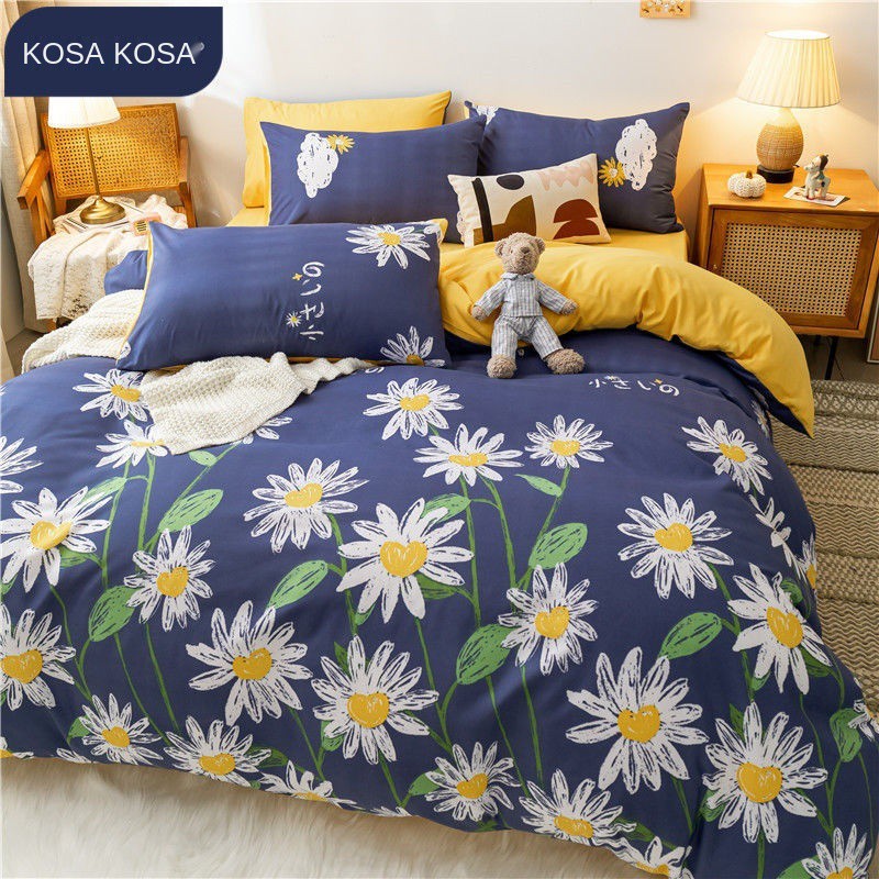 Corsa [100% pro Skin] Bộ bốn mảnh trên giường, ba giường ngủ tập thể mùa xuân hè dễ thương nữ tính tươi tắn