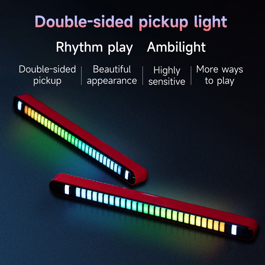 Đèn Led 50 Bóng Hai Mặt RGB Bằng Nhôm Kích Hoạt Bằng Giọng Nói