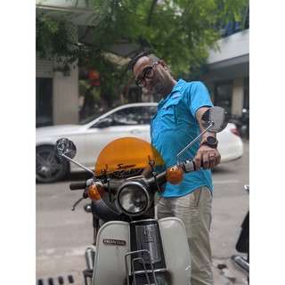 Kính chắn gió xe cub đèn tròn Moony
