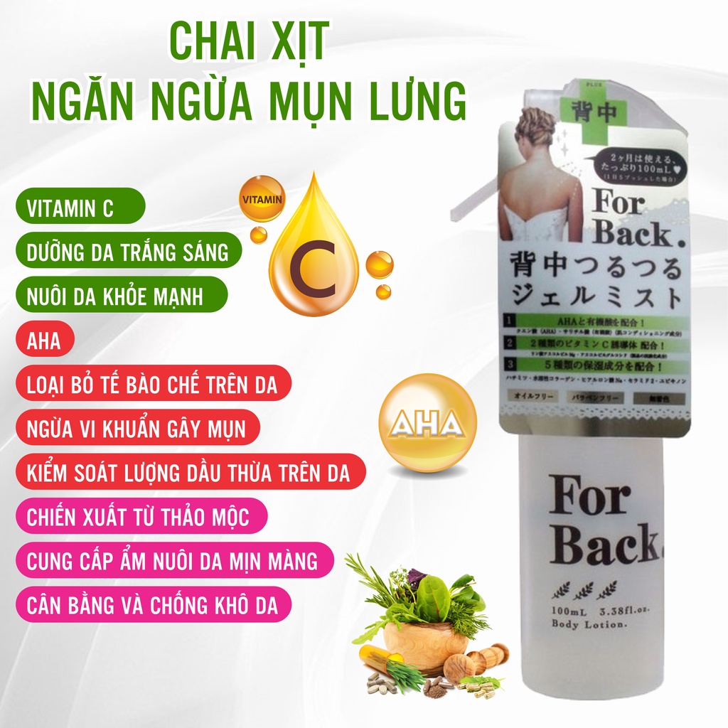 Gel Xịt Dưỡng Ẩm Ngăn Ngừa Mụn Lưng Pelican For Back Gel Mist (Chai 100ml)