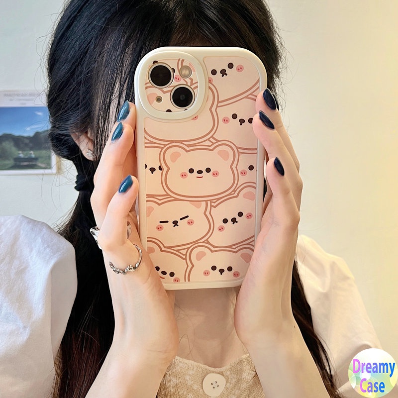 Ốp Điện Thoại Cho OPPO A96 A94 A93 A76 A36 A74 A95 A57 A54 A53 A33 A52 A92 A5 A9 2020 A3S A12e A31 A16 A15 A15S F11 F9 Reno 7Z 5F 4F 4 5 6 7 4G 5g Họa Tiết Nhiều Chú Gấu Dễ Thương
