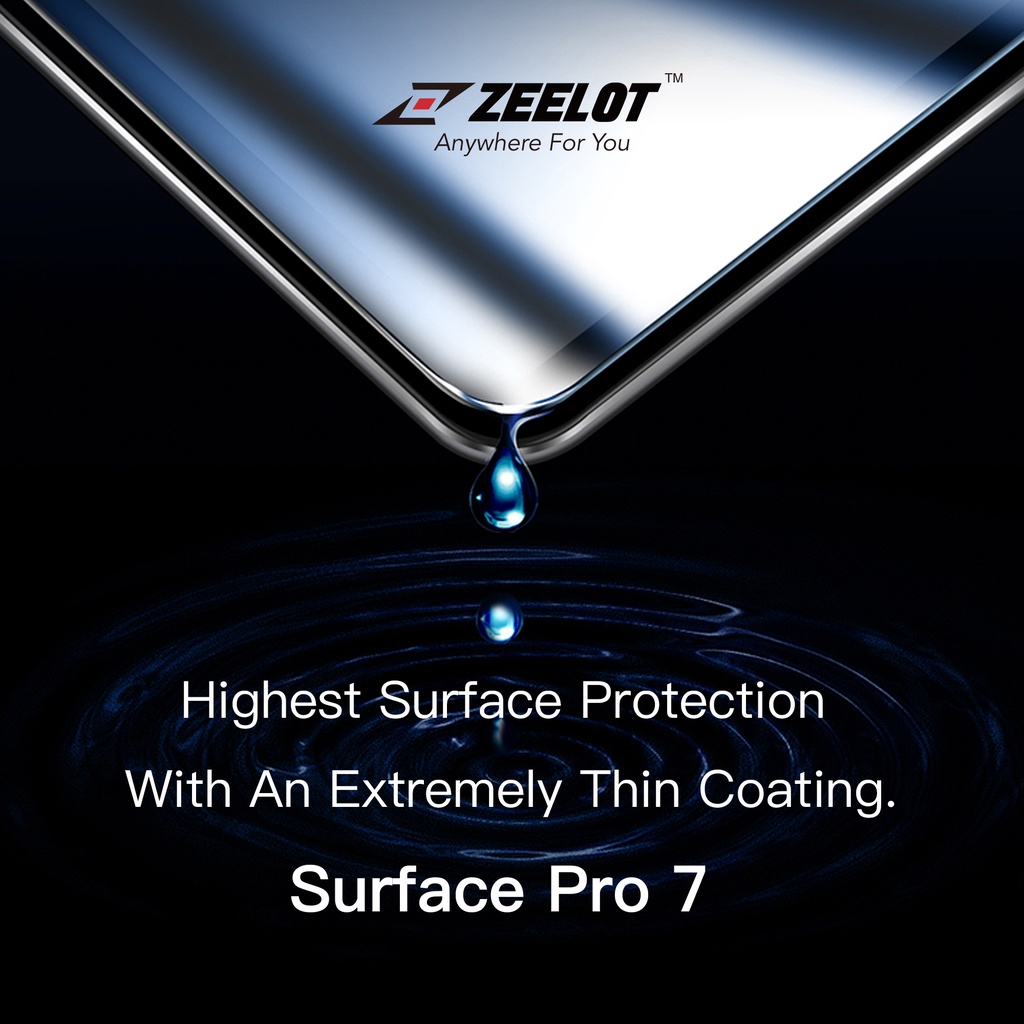 Dán cường lực Zeelot Pure Shield Glass Cho MICROSOFT SURFACE PRO 7 Hàng Chính Hãng