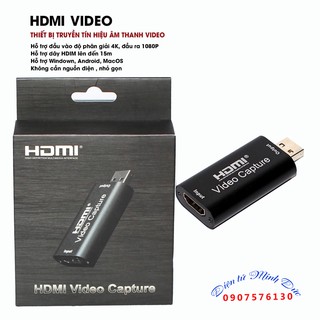 Thiết bị Chuyển đổi HDMI - USB ( HDMI video capture )  Lưu hình ảnh từ máy quay, máy ảnh vào máy tính - Livetream