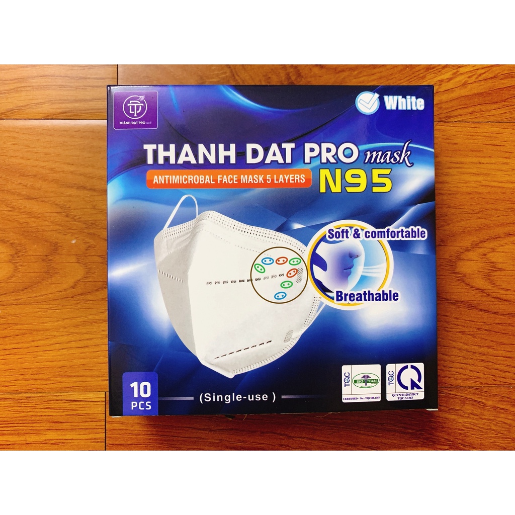 Khẩu trang N95 (5 lớp) kháng khuẩn Thành Đạt Pro (10 cái)