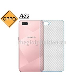 Bộ 2 miếng dán lưng carbon oppo a3s