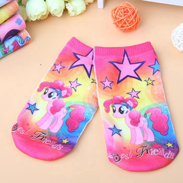 Bộ 4 Đôi Vớ Cotton Họa Tiết Hoạt Hình My Little Pony 4 Trong 1