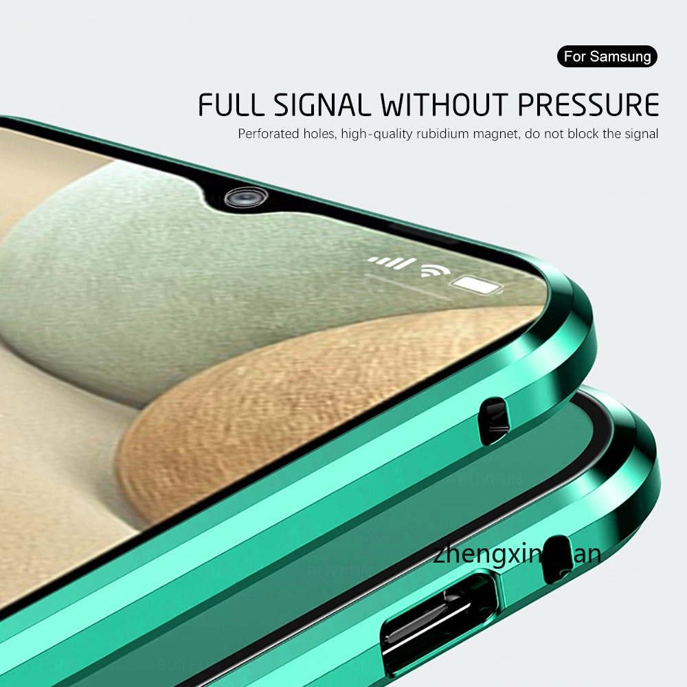 Ốp điện thoại kính cường lực hai mặt viền kim loại nam châm cho Xiaomi 11T 11TPro Xiaomi11T Pro