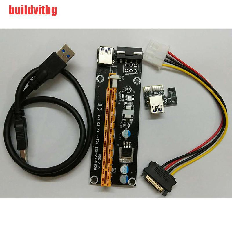 {buildvitbg}PCI-E 1x to 16x Powered USB 3.0 Extender Riser Adapter Card GVQ