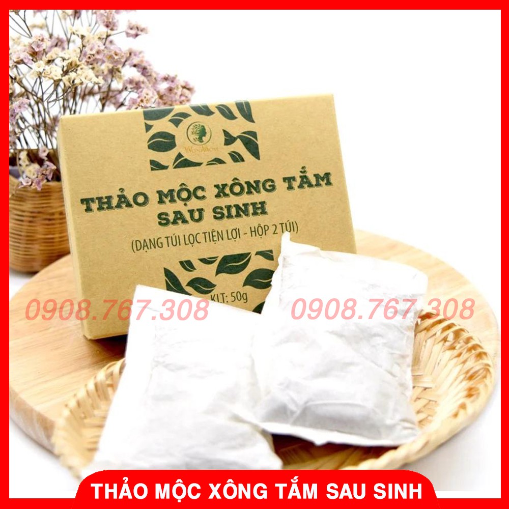 Thảo Mộc Xông Tắm Sau Sinh (Dạng Túi Lọc Tiện Lợi) Wonmom - Hộp Có 2 Túi Nhỏ - 8938510206105