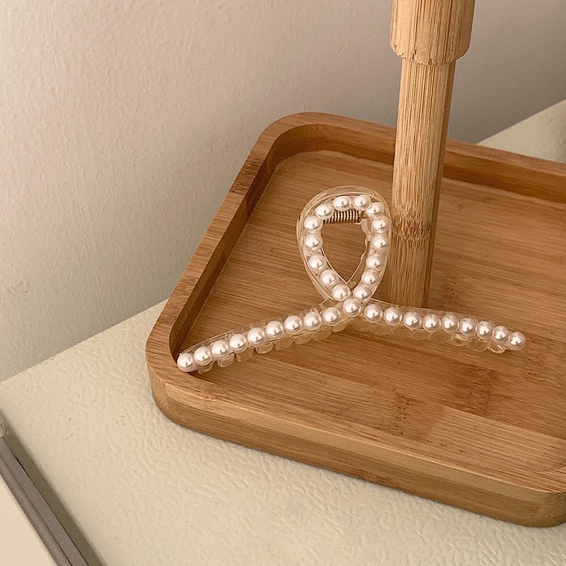 Kẹp tóc thẳng đính hạt phong cách Hàn Quốc