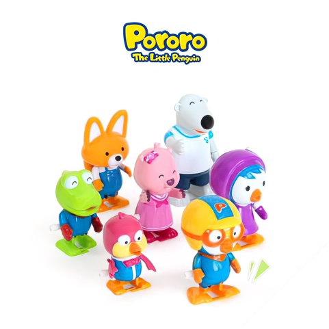 [Hàng Chính Hãng] Những Người Bạn Của Pororo (Set 4 Loại) Pororo Wind-up Figure 1