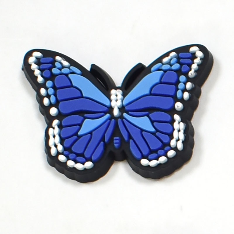 Phụ Kiện Khóa Trang Trí Giày Bằng PVC Mềm Hình Hoa Bướm Hoạt Hình Tháo Rời Được