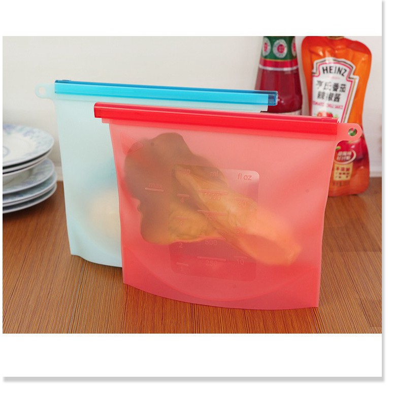 Túi đựng thực phẩm 🎉SALE ️🎉Túi silicon niêm phong thực phẩm, giúp thức ăn bỏ trong tủ lạnh không bị hư và gây mùi 6371