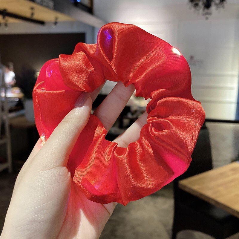 [ Ảnh Thật] Cột Tóc Vải Scrunchies Tim 2 Lớp HEARTS, srunchie 2 lớp