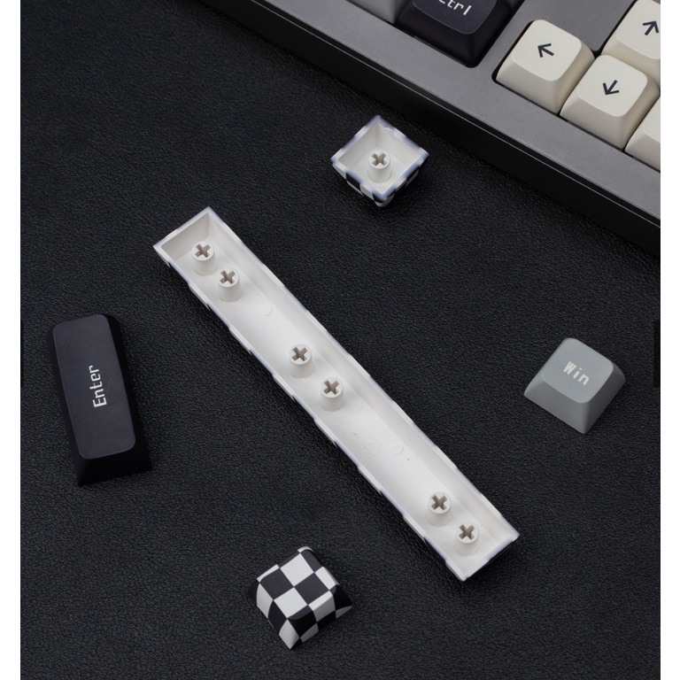 Nút Bàn Phím Cơ PBT 135 Phím Không Màu Cho 7U Space Bar 1.75U 2U