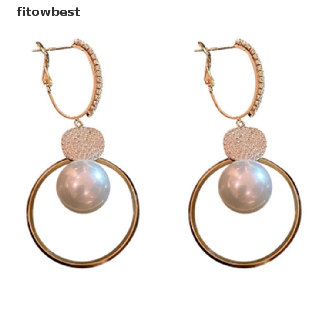 Ftvn Bông Tai Dáng Dài Đính Ngọc Trai Nhân Tạo Thời Trang Hàn Quốc Cho Nữ