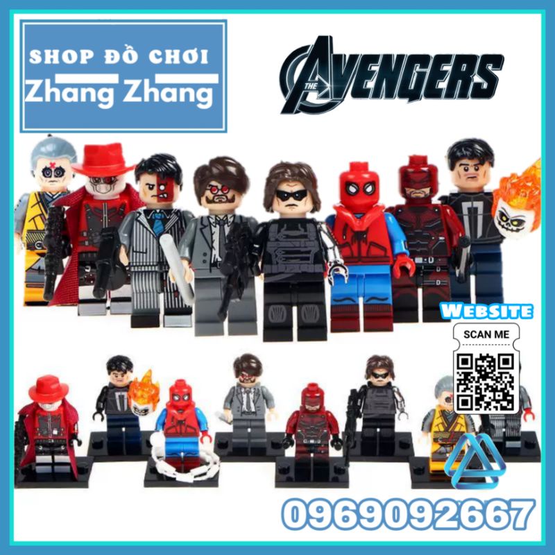 Đồ chơi Xếp hình Kaecilius Winter Soldier - Ghost Rider Matt Murdock Daredevil Two-Face Deadshot Minifigures Pogo PG8069