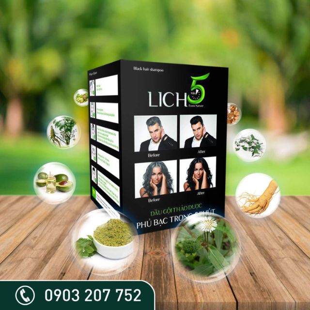 Dầu gội đầu đen tóc Lich5