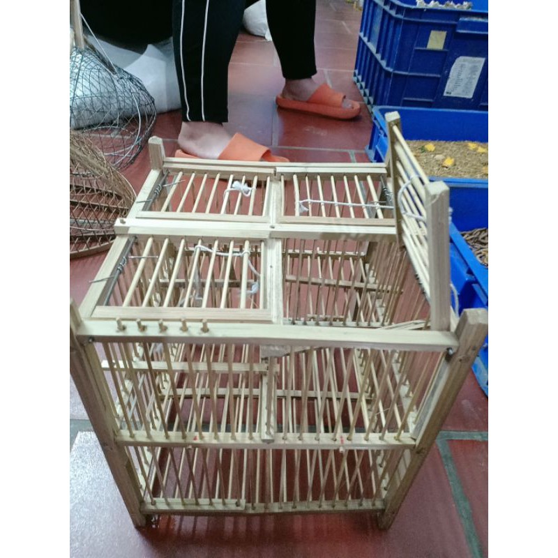Lồng bẫy chim khuyên tre 4 cửa siêu nhạy - cam kết y hình 00x00x00cm