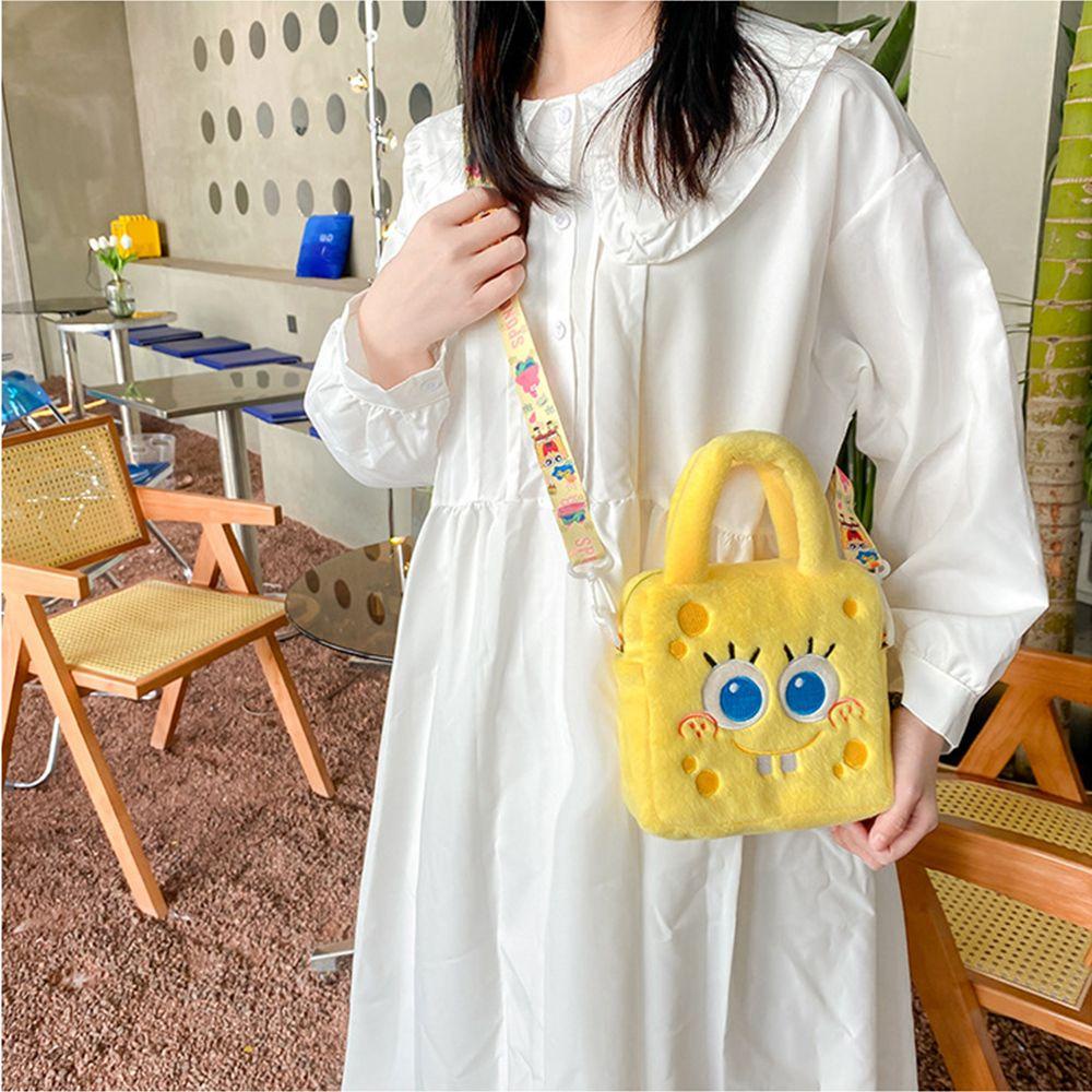 ELEGANT Túi Xách Du Lịch In Hình Spongebob Dễ Thương Cho Nữ