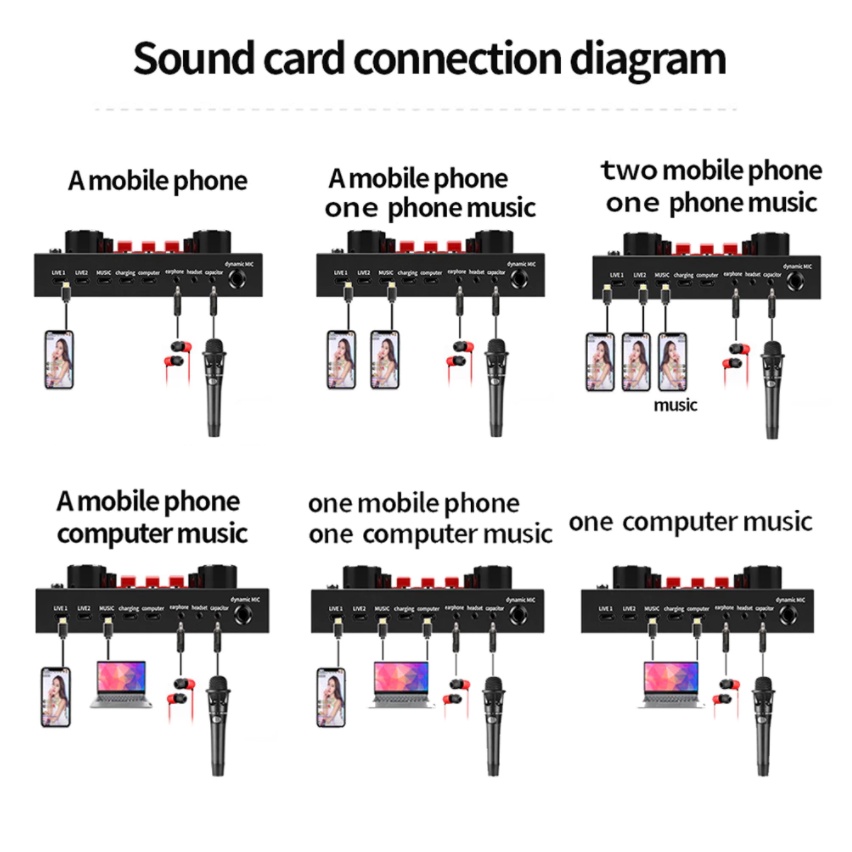 Sound Card Thu Âm Livestream V8S - Phiên Bản Nâng Cấp Cực Hay Của V8 - 16 Hiệu Ứng - Có Auto Tune - Bluetooth