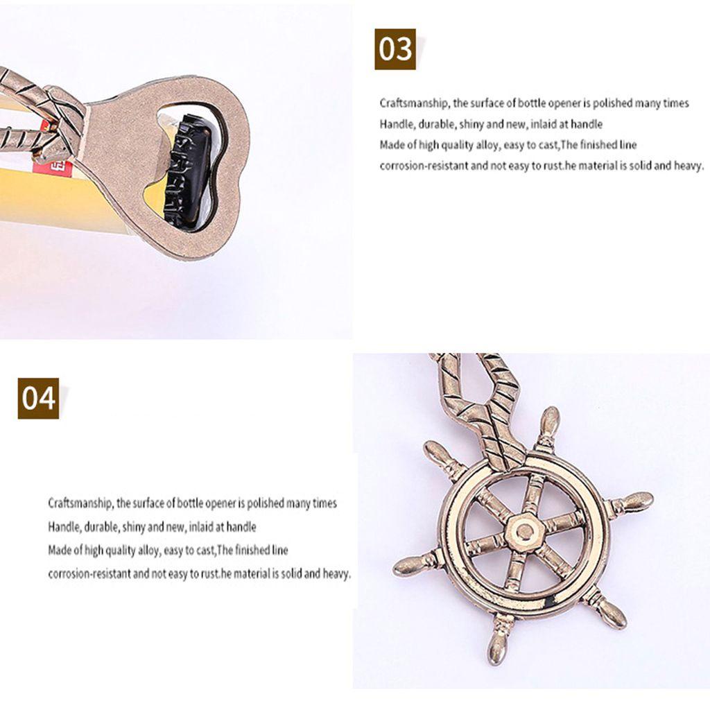 ELEGANT 1 Dụng Cụ Mở Nắp Chai Hình Bánh Lái Bằng Đồng Sáng Tạo