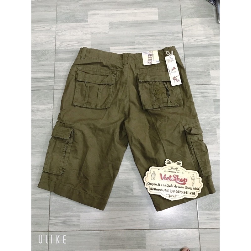Quần ngố kaki túi hộp nam trung niên chất đẹp dày dặn