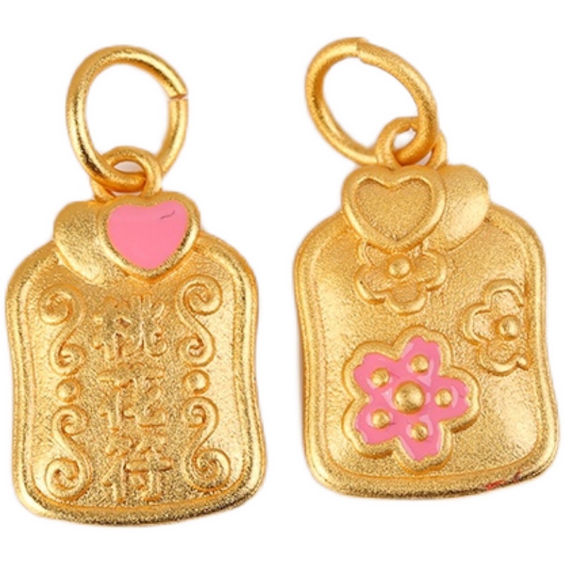 [Hàng Có Sẵn Giao Hàng Ngay Lập Phương] Mặt Dây Chuyền Vòng Tay / Vòng Tay Hạt Màu Vàng Đào Bảo Quản Chống Oxy Hóa Không Gây Dị Ứng diy